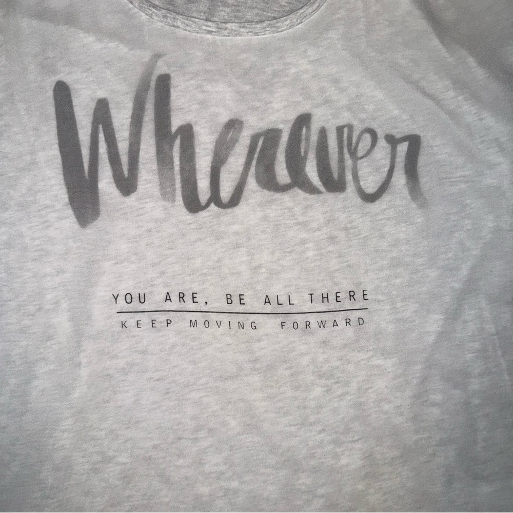 Zara Gray T-Shirt with Sheer Layer - Picture 4 of 11